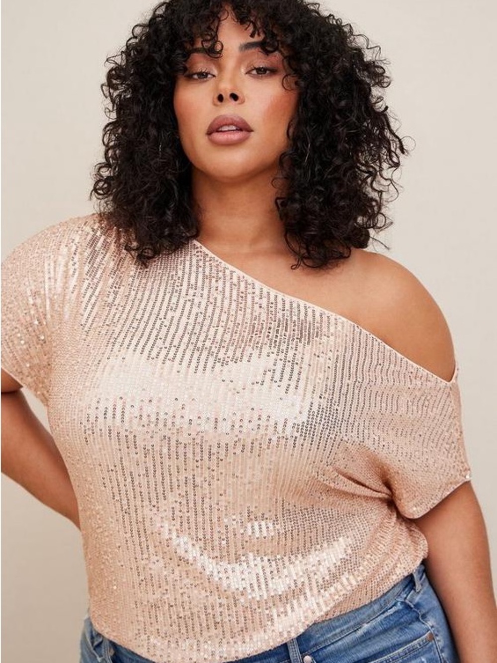 NWT Torrid ‘Sequin Off The Shoulder Top’ in Gold Size 0 = Size Large / Size 12